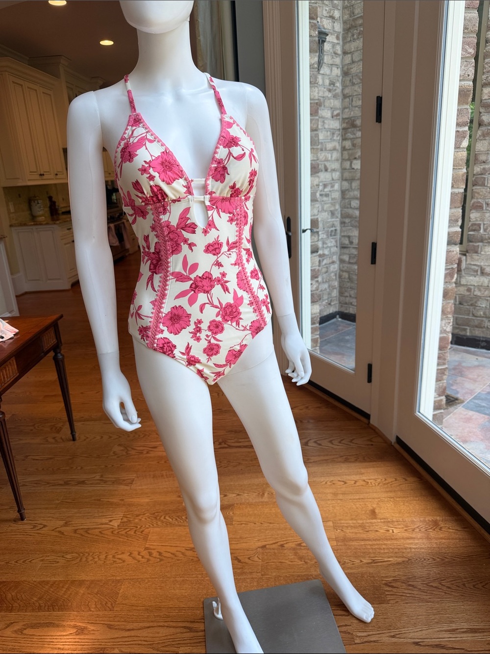 Pink Floral One-Piece Swimsuit - Picture 2 of 6